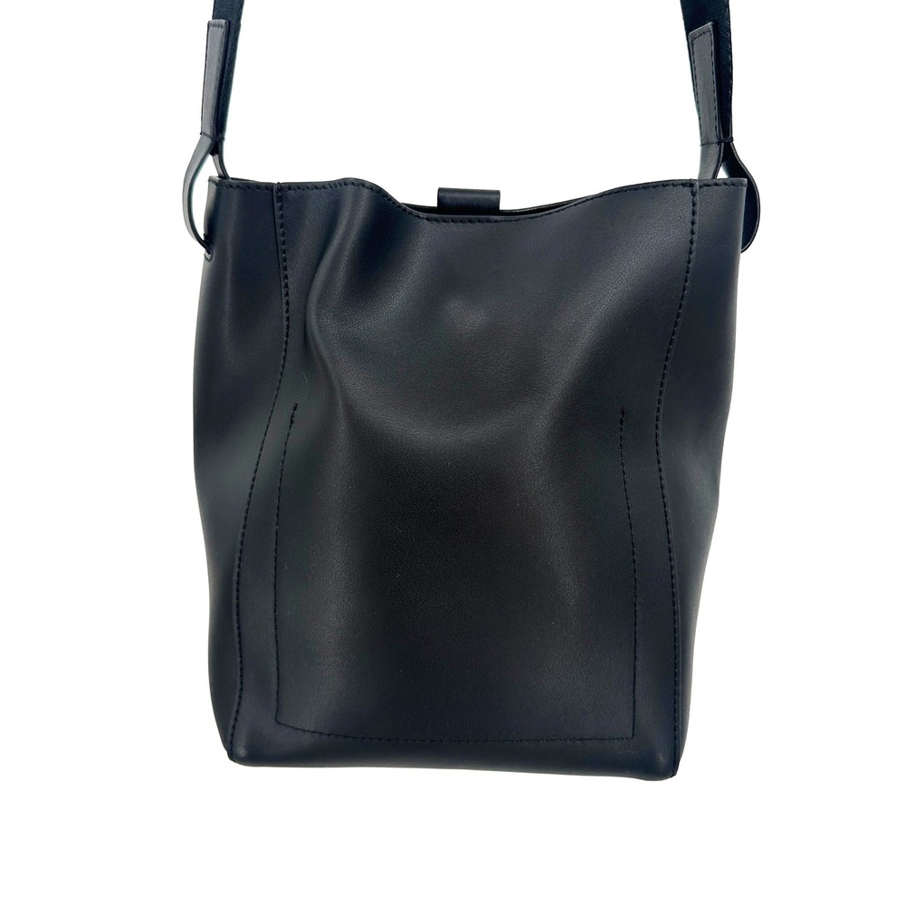 Everlane Mini Studio Bag Black Leather Crossbody Shoulder Bag Adjustable Strap - Picture 5 of 9